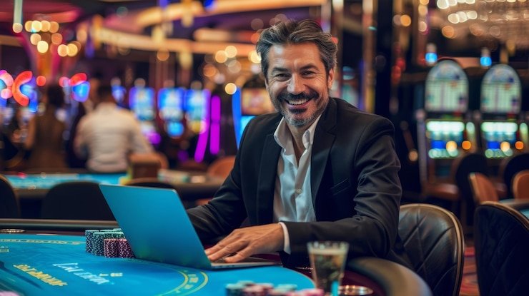 Antarmuka aplikasi mobile 338slot menampilkan meja live dealer blackjack dan opsi navigasi