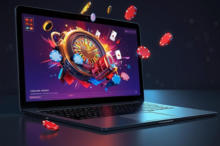 Dealer Sic Bo 338slot dengan dadu dalam wadah kaca di studio profesional